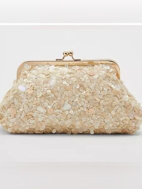 Ann Taylor Studio Sequin Clutch Purse